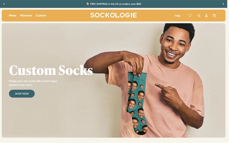 Screenshot of the Sockologie website